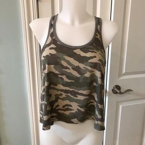 Racer back flowy camo tank